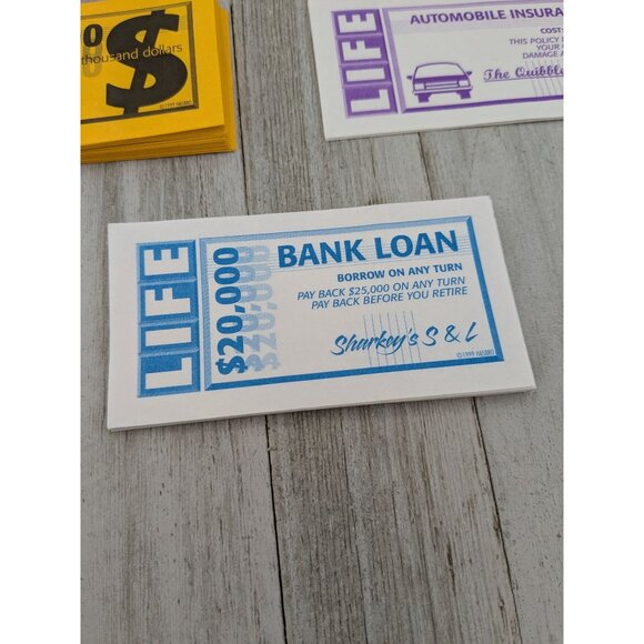 The Game of Life Replacement Parts Paper Money Currency Loan And Insurance - Picture 5 of 7
